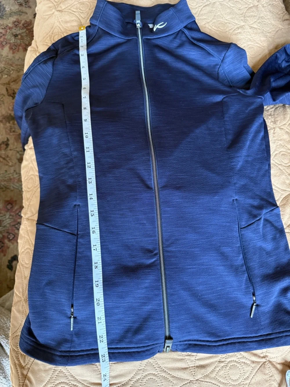 KJUS Women’s Navy Full Zip Performance Jacket Stretch Golf Athleisure Small